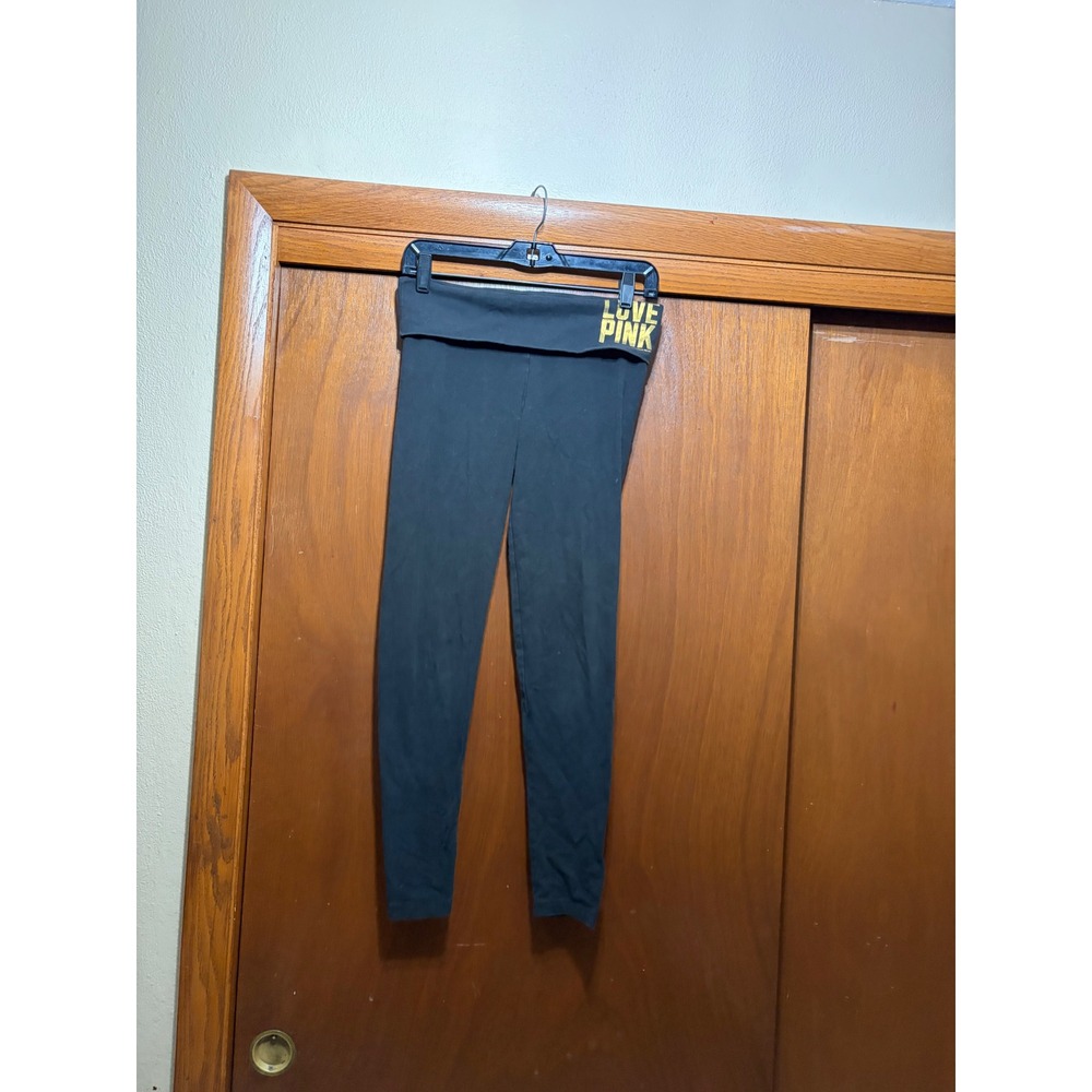 Victorias Secret PINK Green Bay Packers Yoga Leggings Black Gold NFL Small